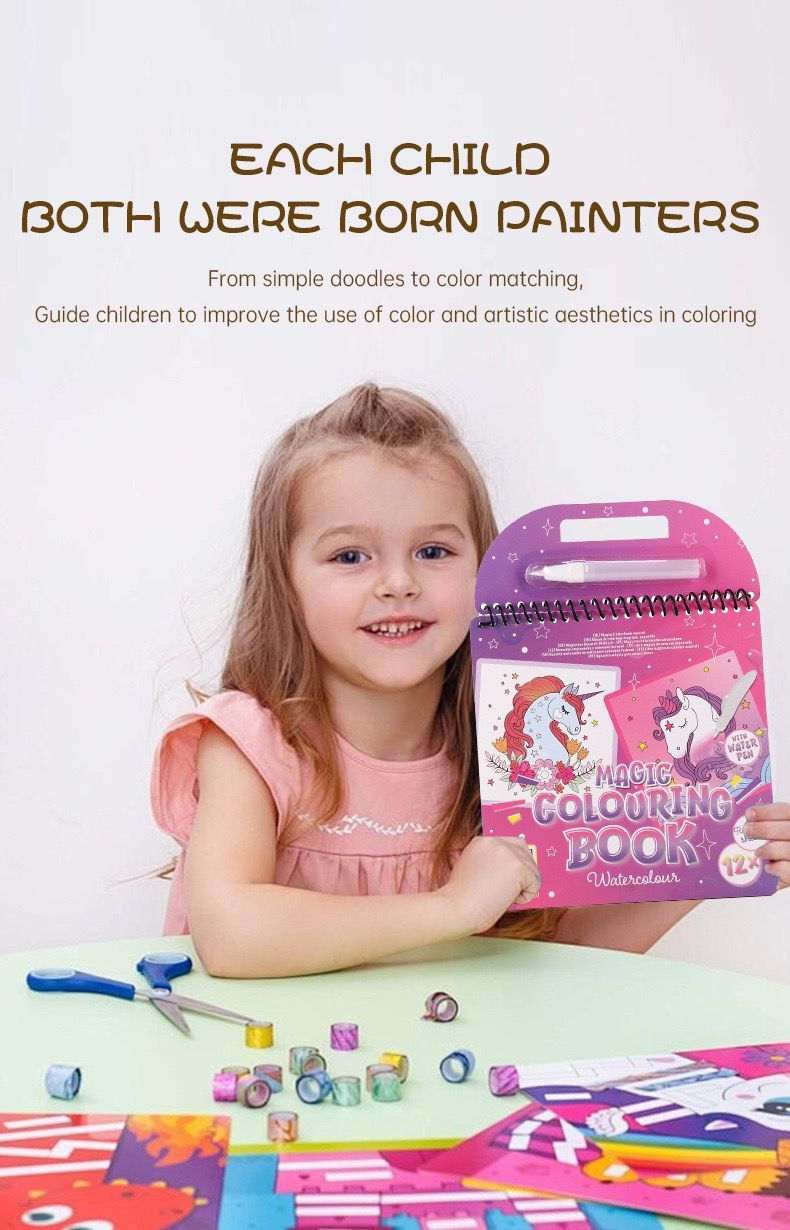 unicorn 12 sayfa sihirli boyama kitabı unicorn 12 sayfa sihirli boyama kitabı